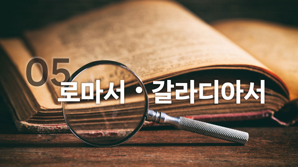 5. 로마서, 갈라디아서 연구